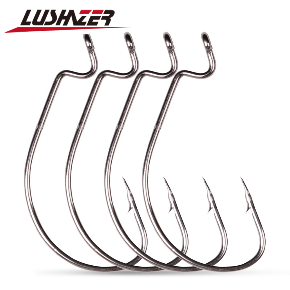 LUSHAZER 10 шт./лот, рыболовны – обзор и цена Fishing Hook Barbless